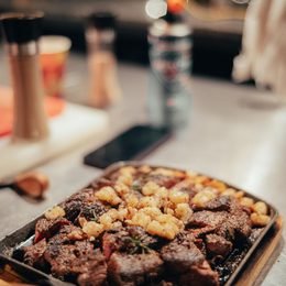 Grilled beef fat charbi