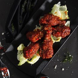 Spicy fried chicken thigh